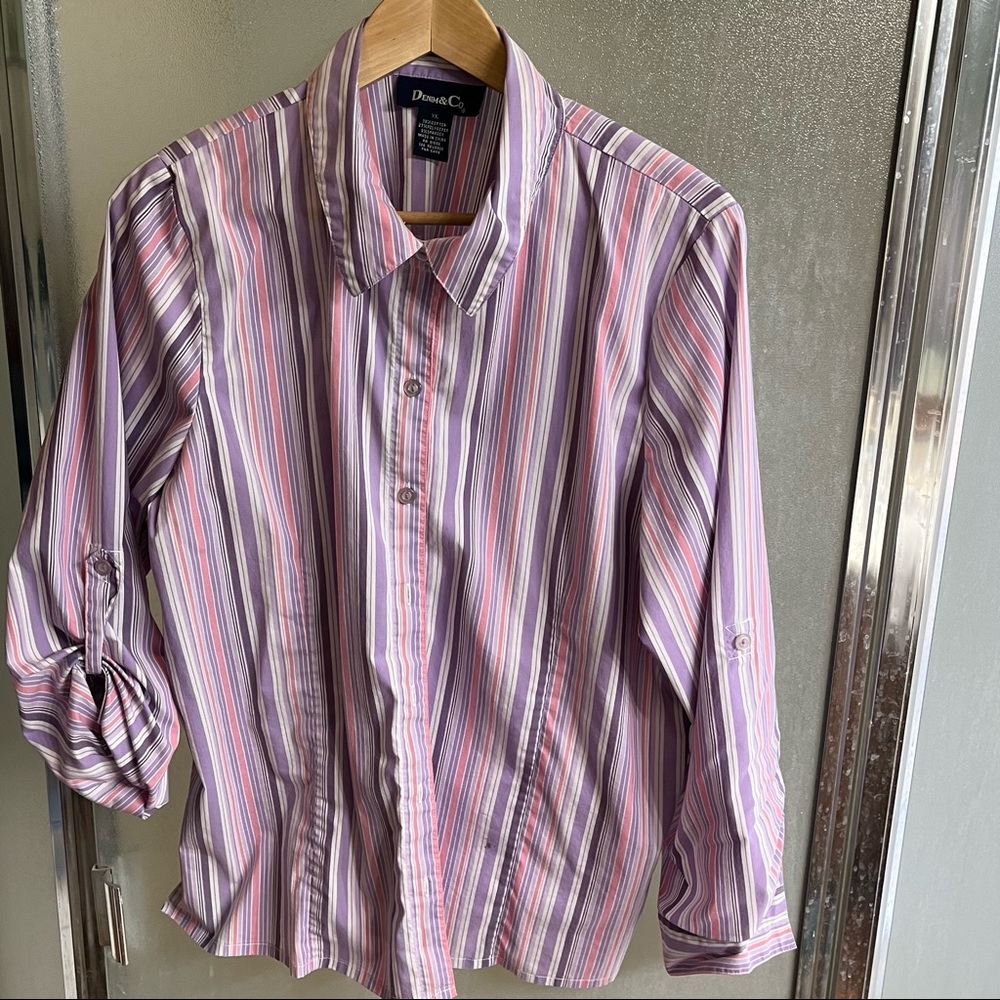 Denim & Co stripped shirt